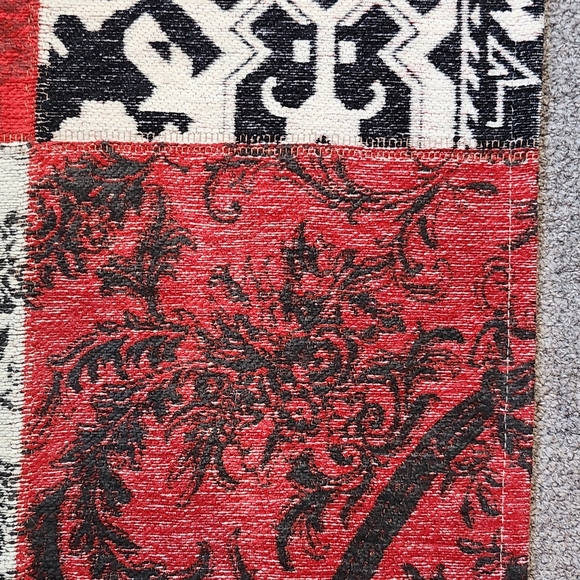 Kilim Style Patch Work 2x3 Cotton Wool Rug - Picture 3 of 6